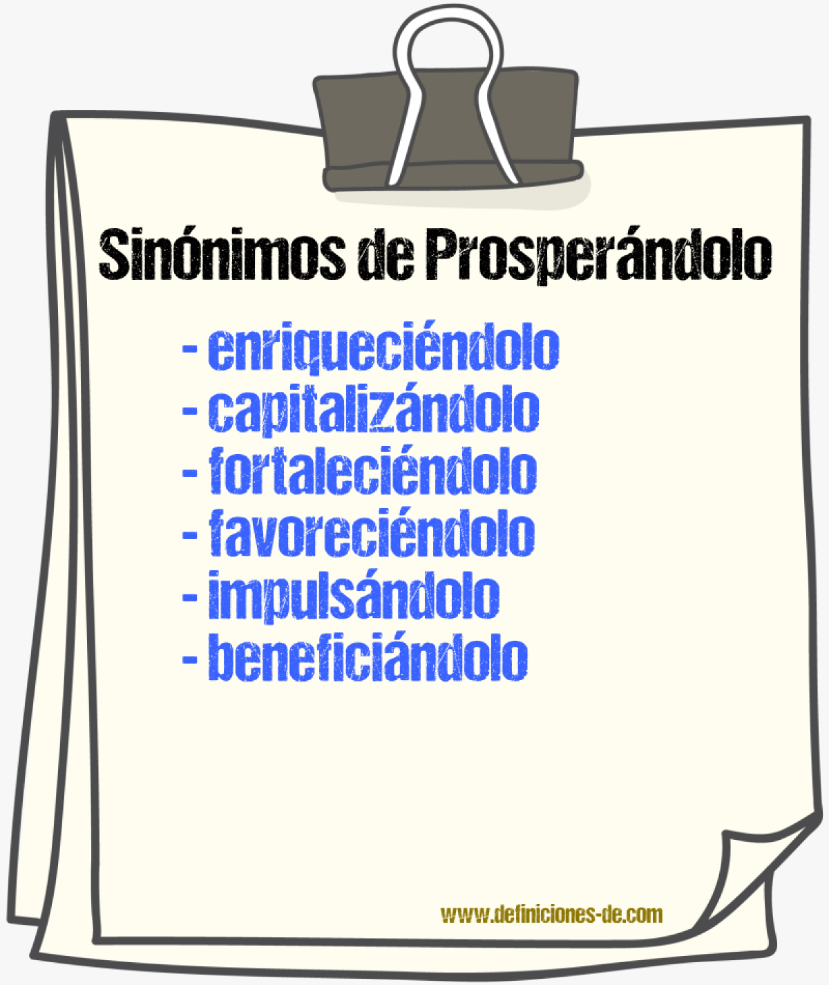 Sinónimos de prosperándolo