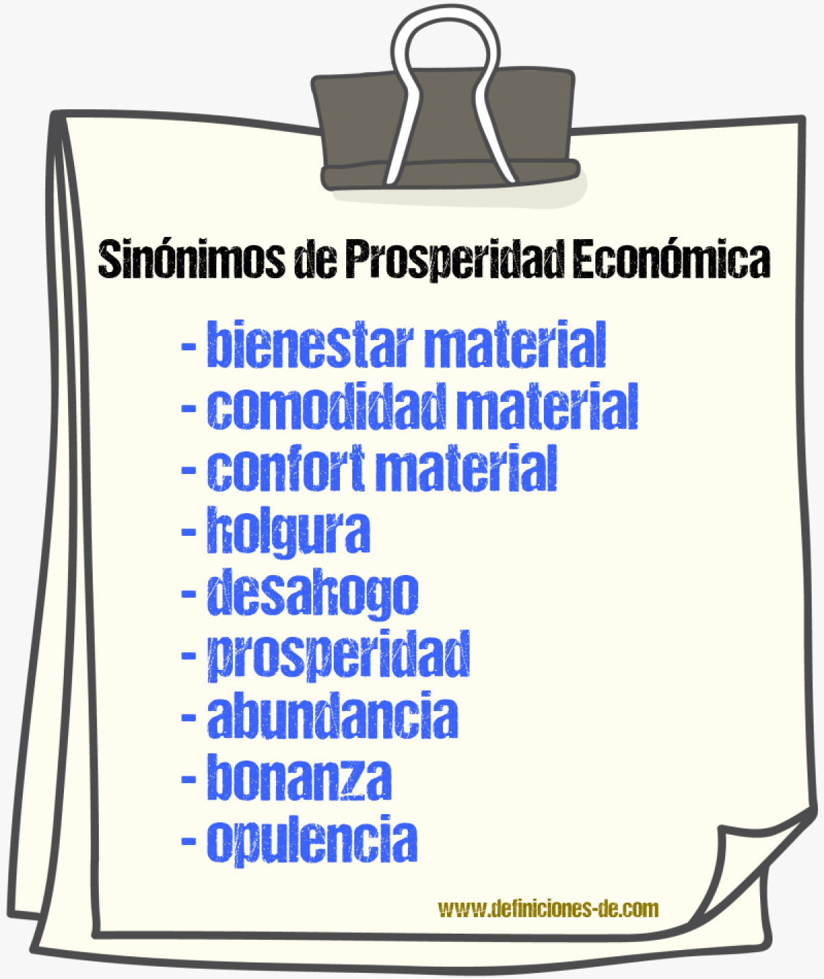 Sinónimos de prosperidad económica