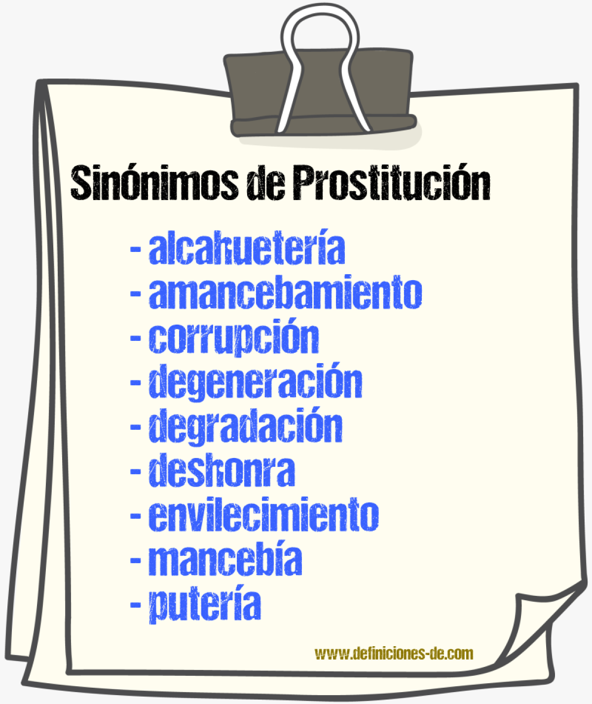 Sinnimos de prostitucin