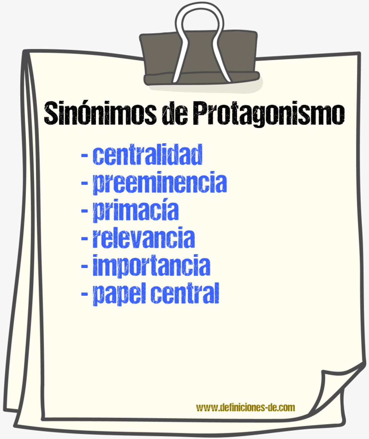 Sinónimos de protagonismo