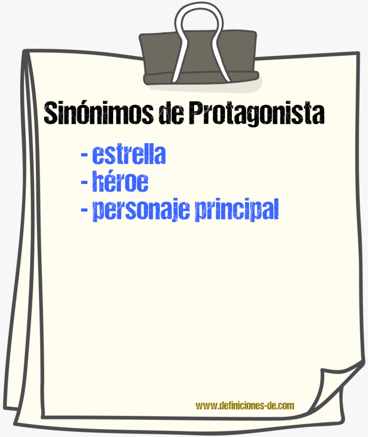 Sinnimos de protagonista