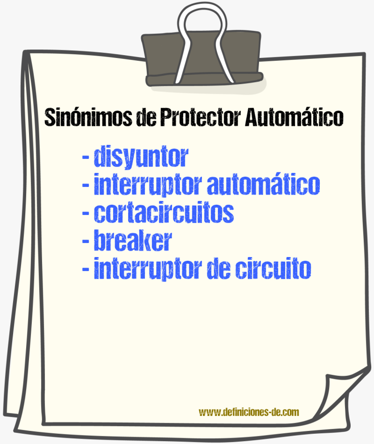 Sinónimos de protector automático