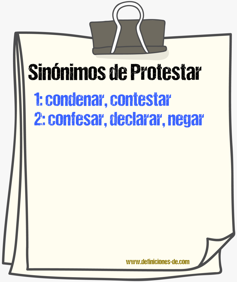 Sinnimos de protestar