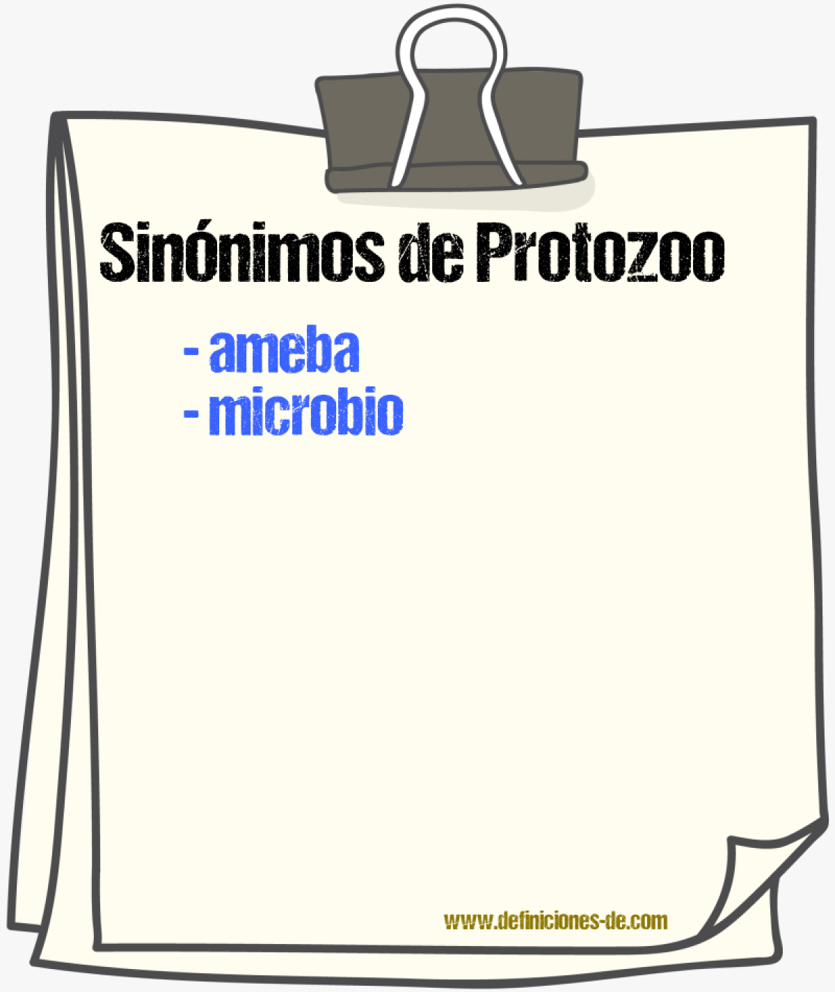 Sinónimos de protozoo