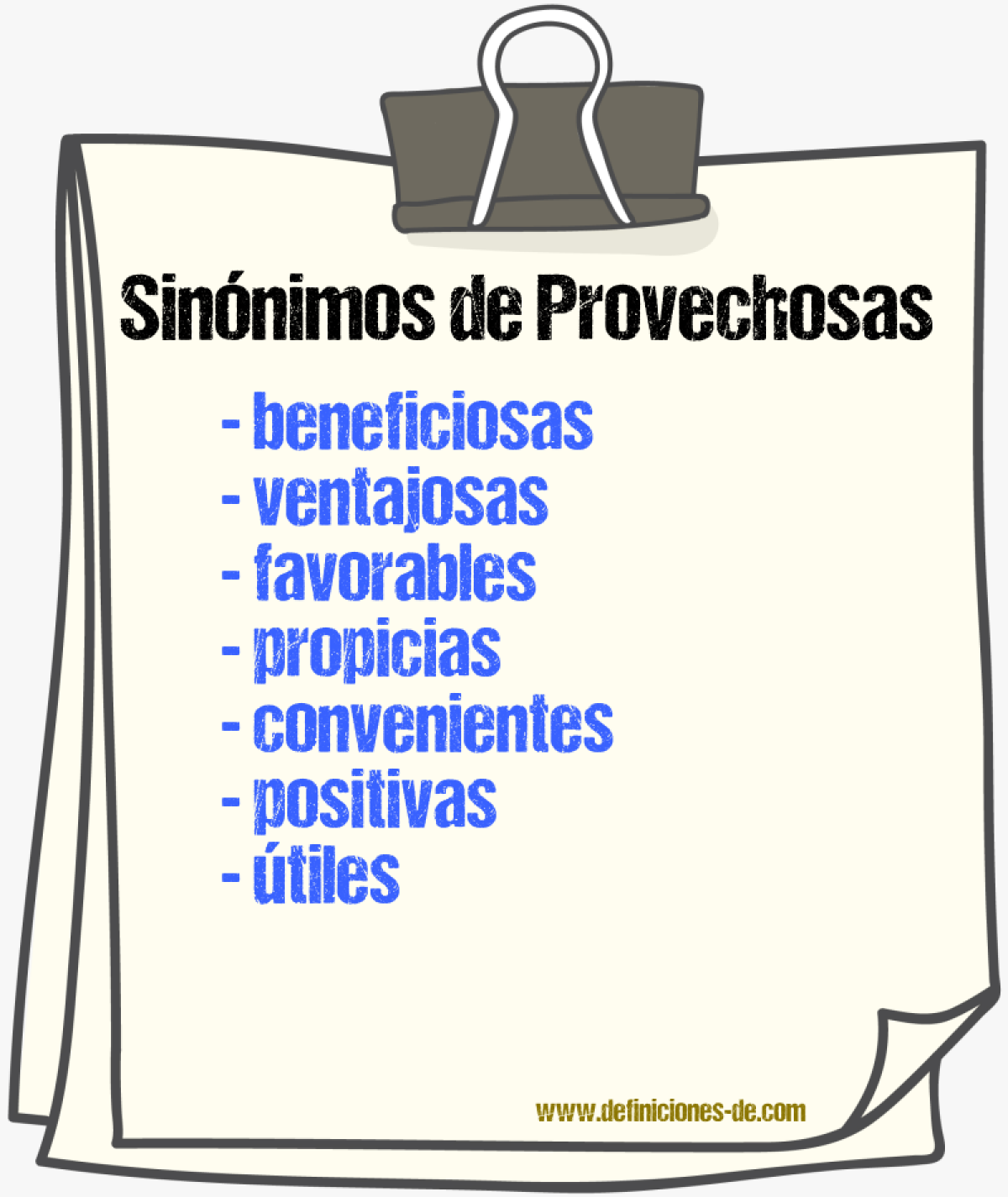 Sinónimos de provechosas