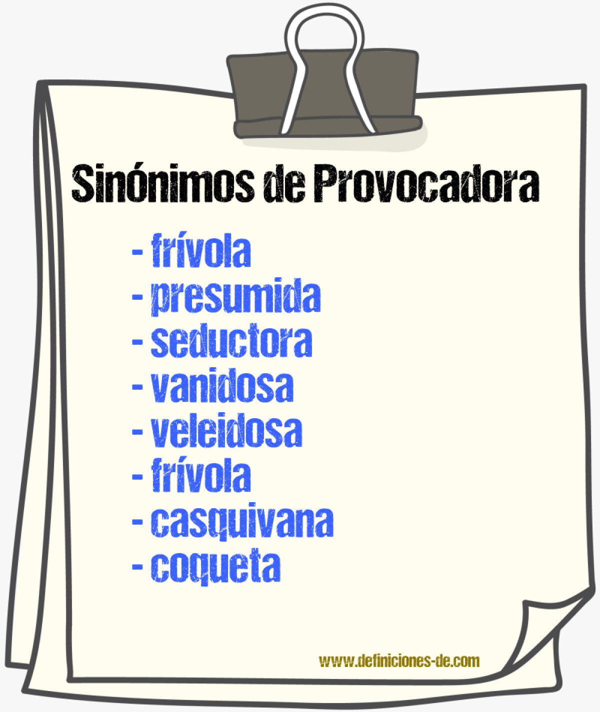 Sinnimos de provocadora