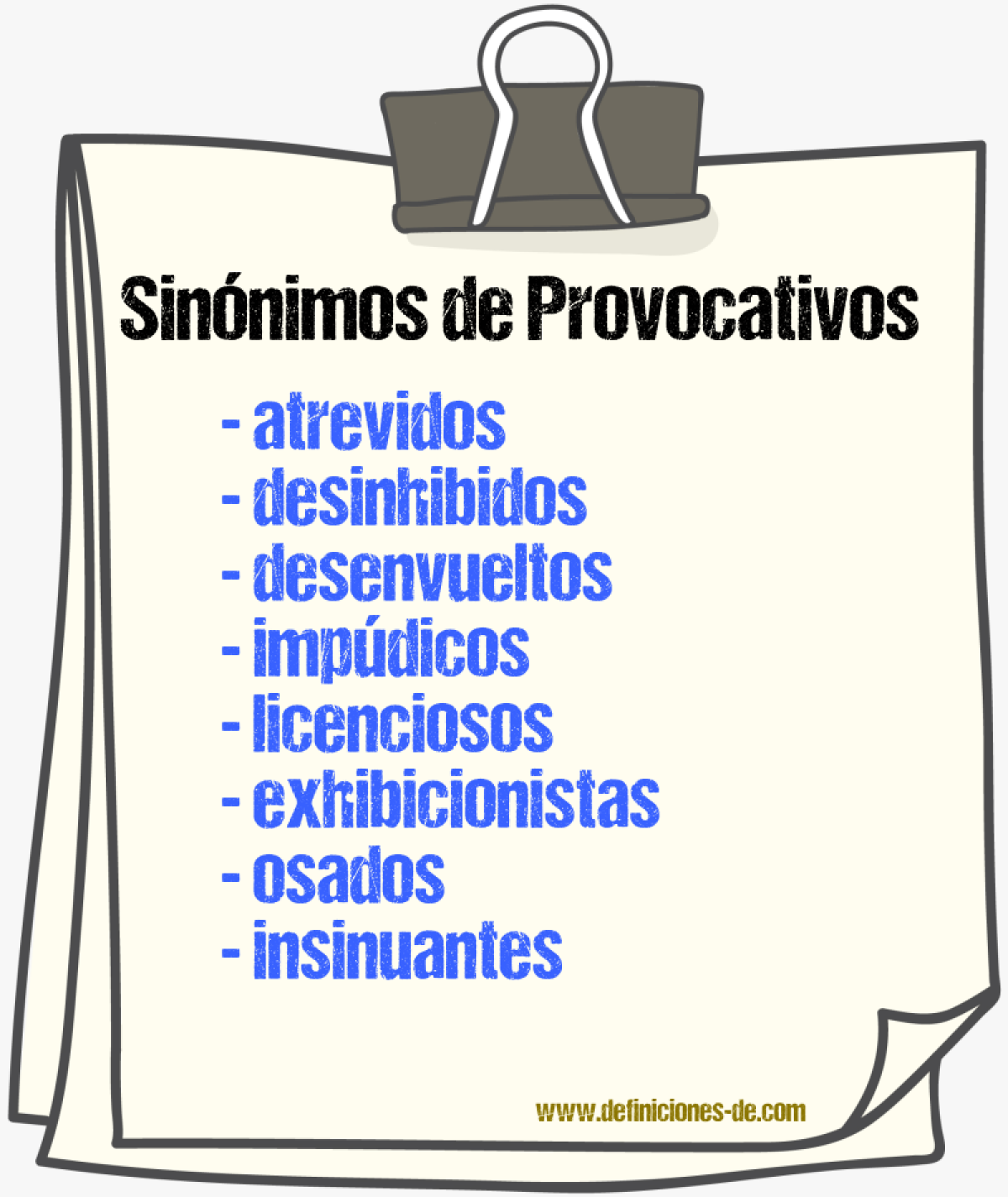 Sinónimos de provocativos