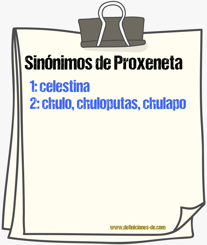 Sinnimos de proxeneta