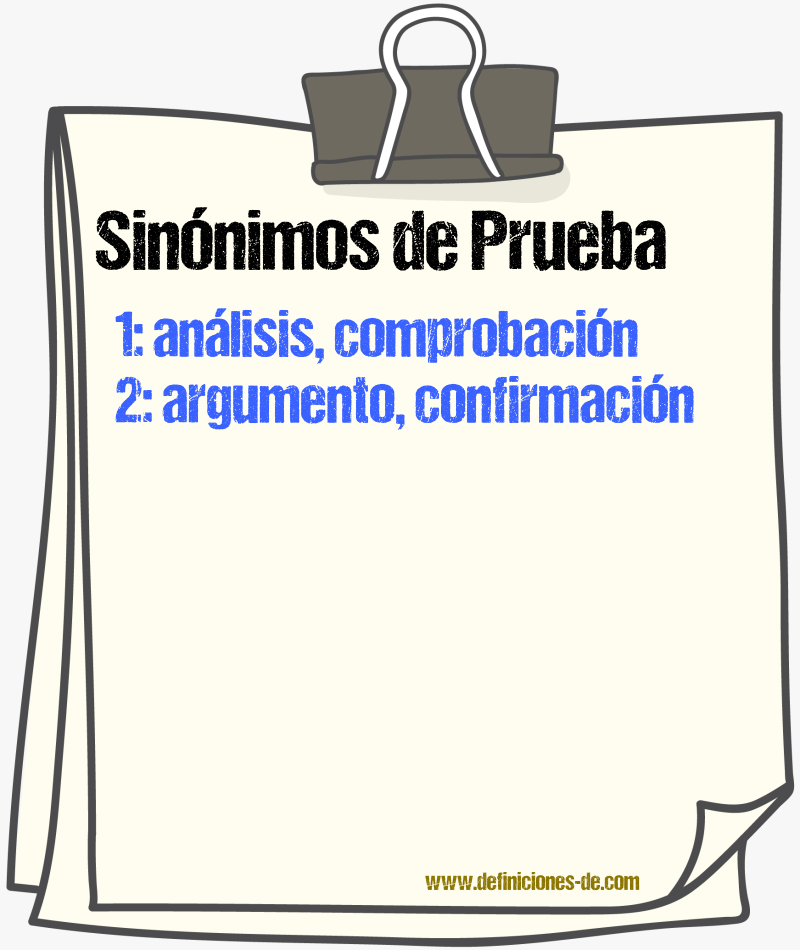 Sinnimos de prueba