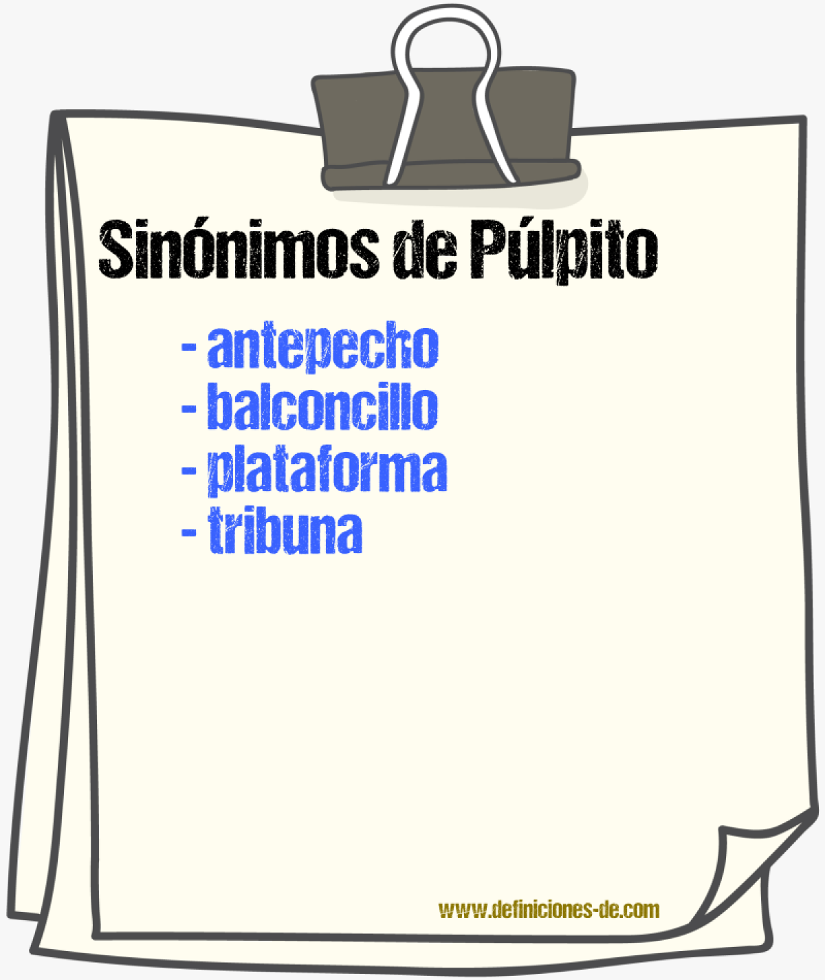 Sinnimos de plpito