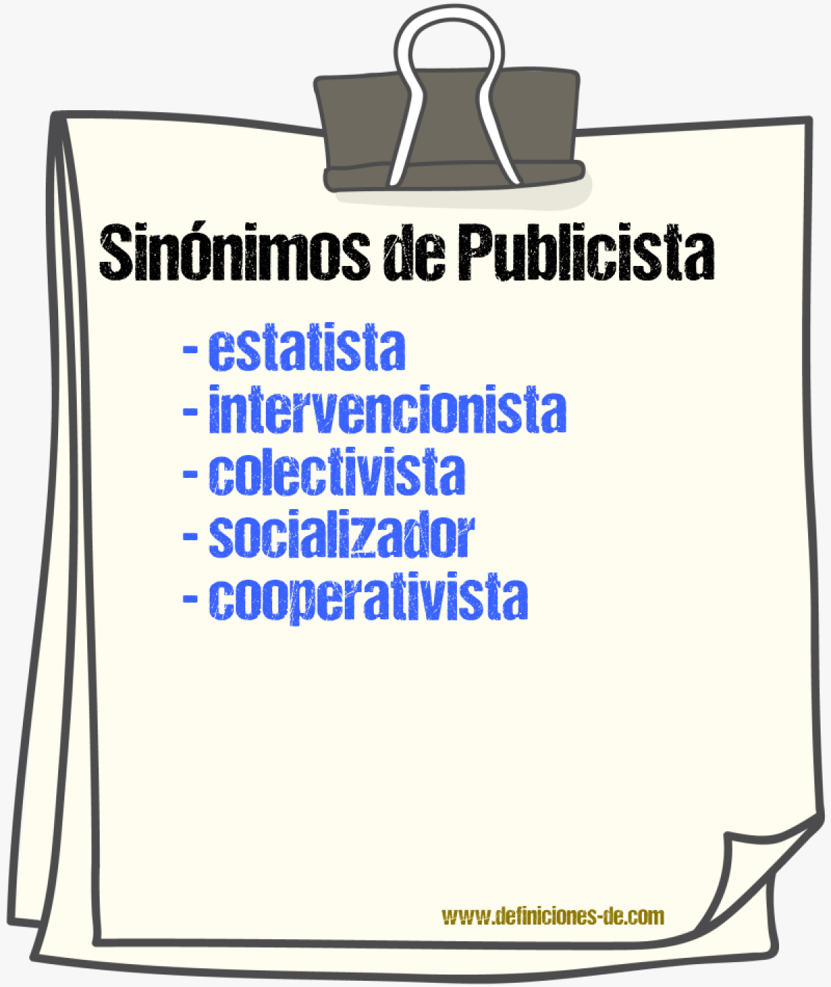 Sinónimos de publicista