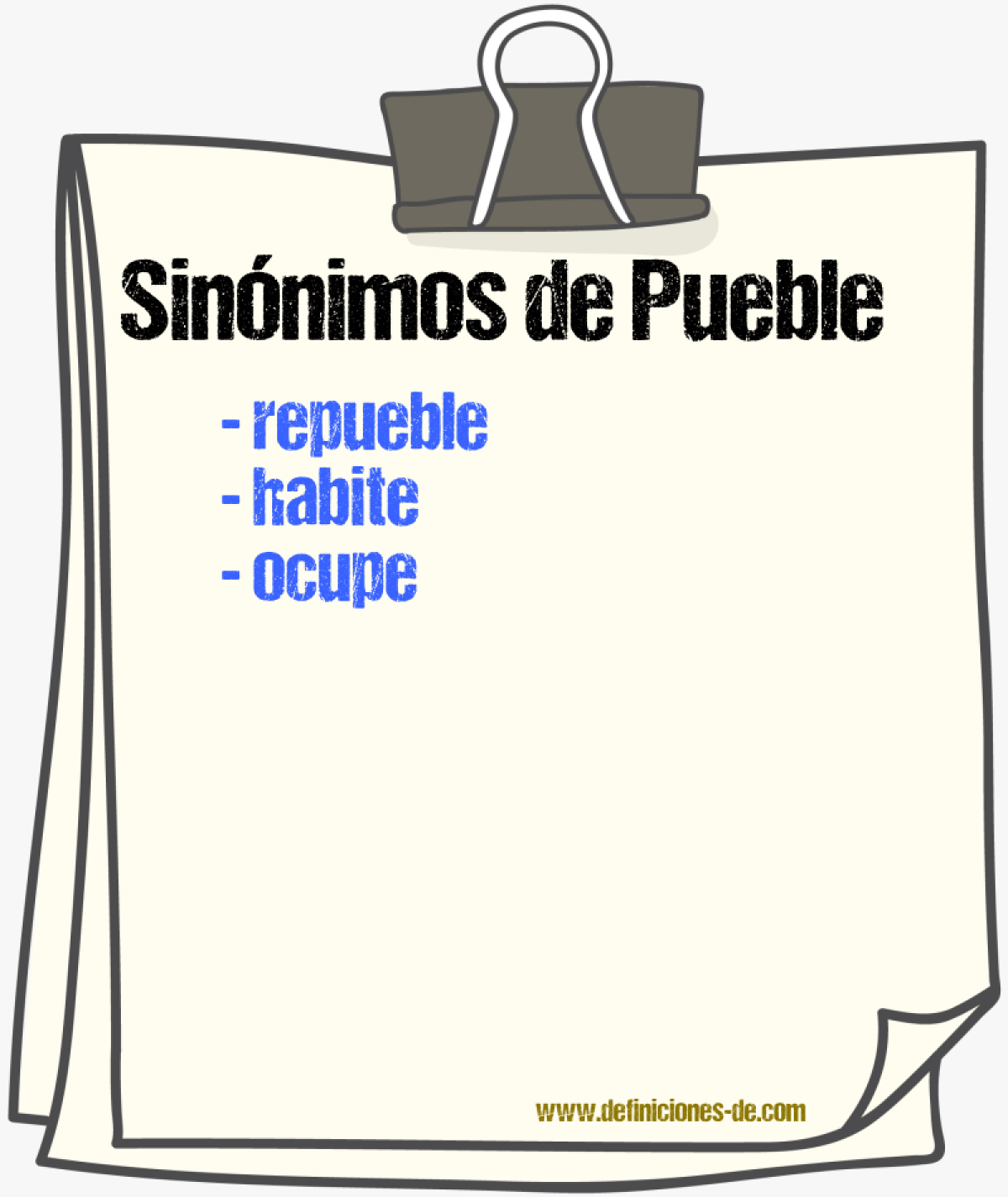 Sinónimos de pueble