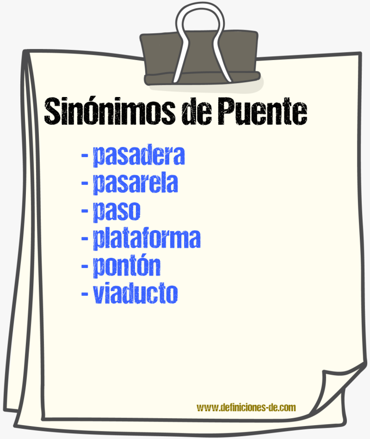 Sinnimos de puente