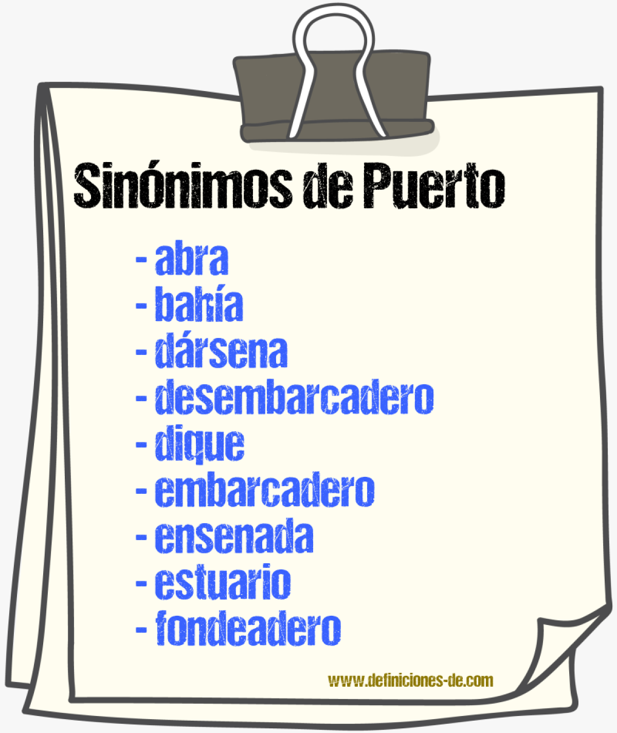 Sinnimos de puerto