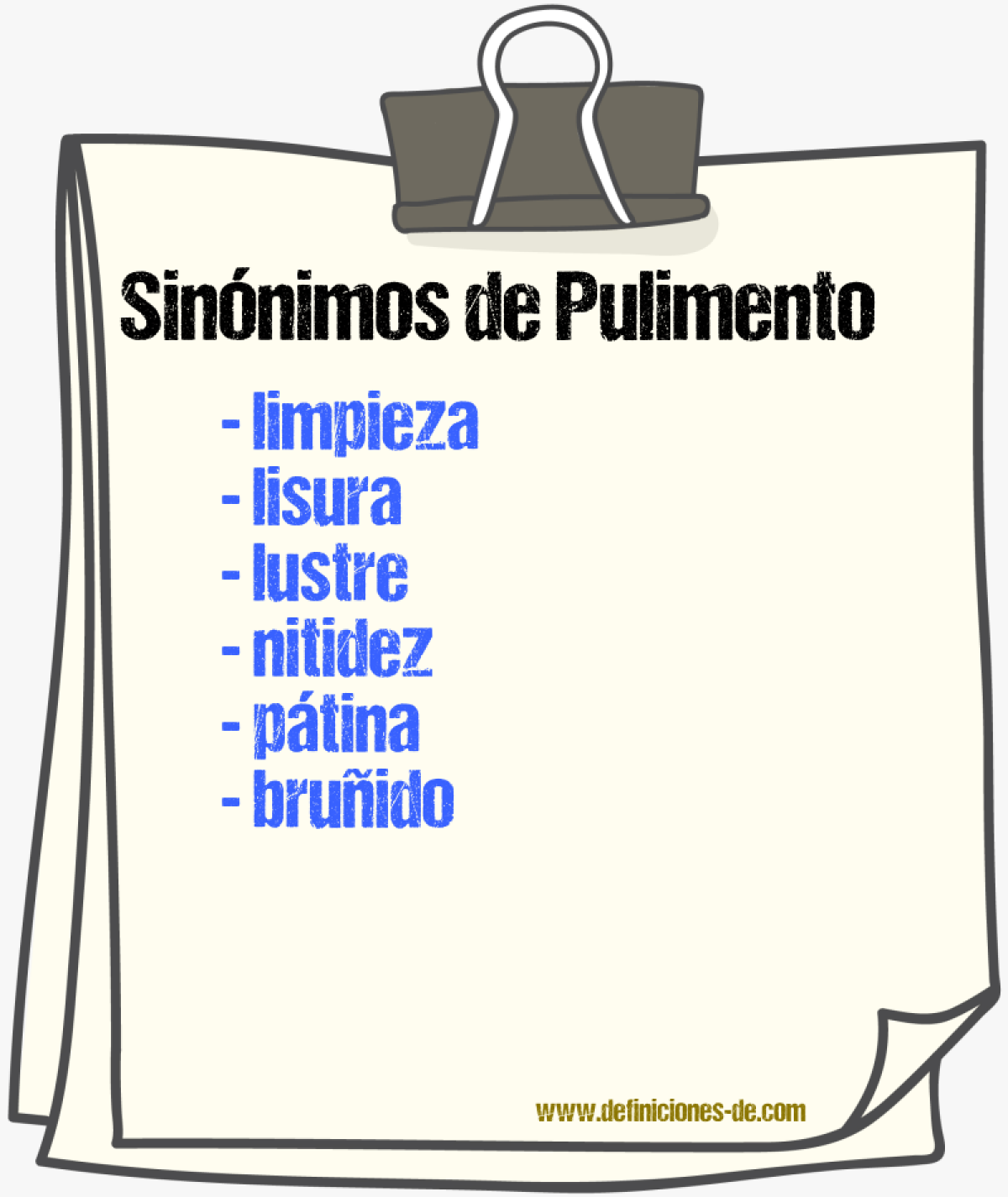 Sinnimos de pulimento