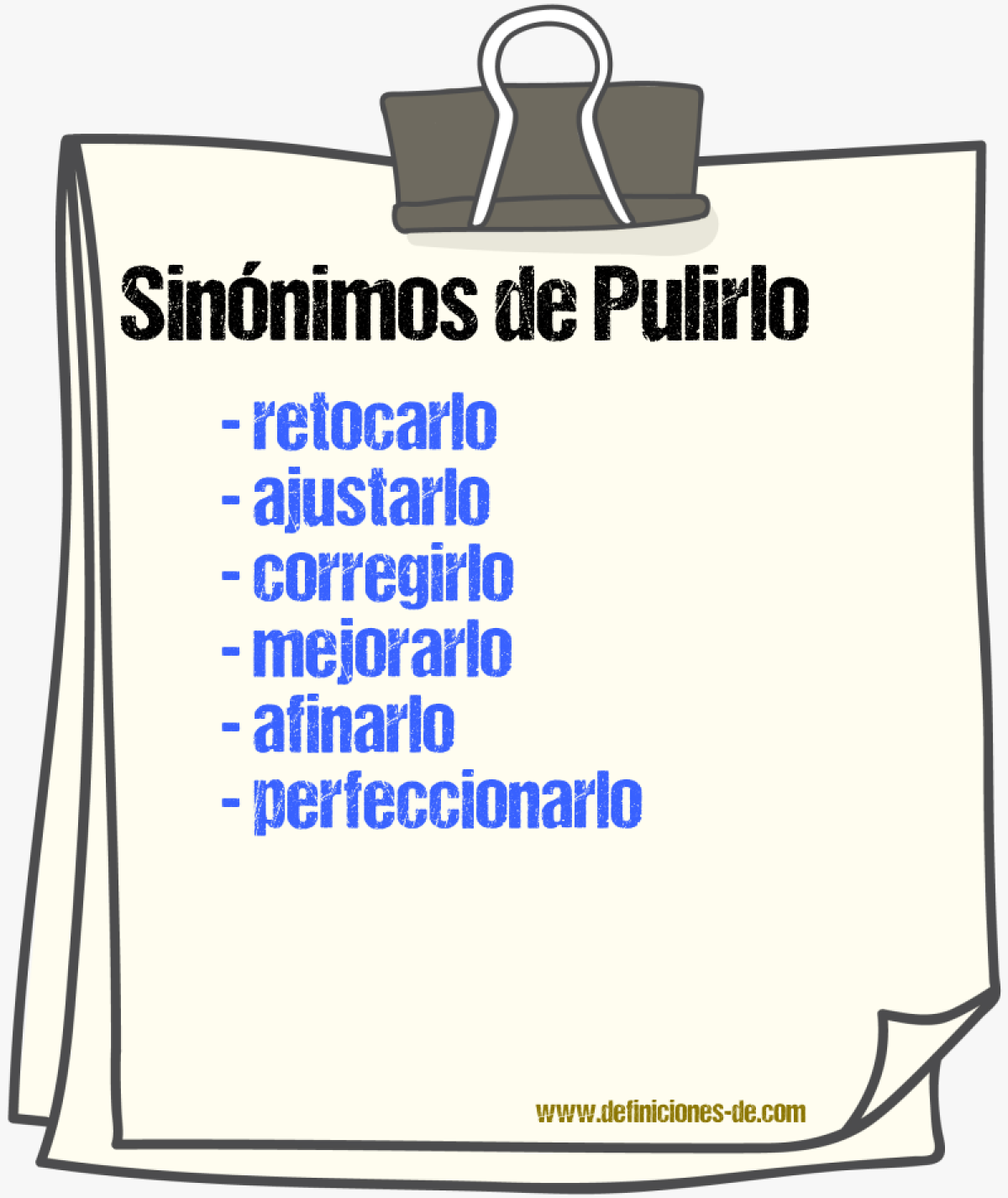 Sinónimos de pulirlo