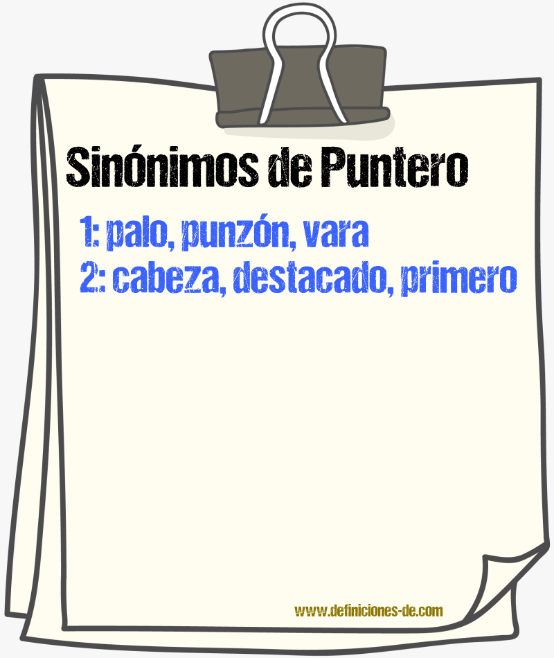 Sinnimos de puntero