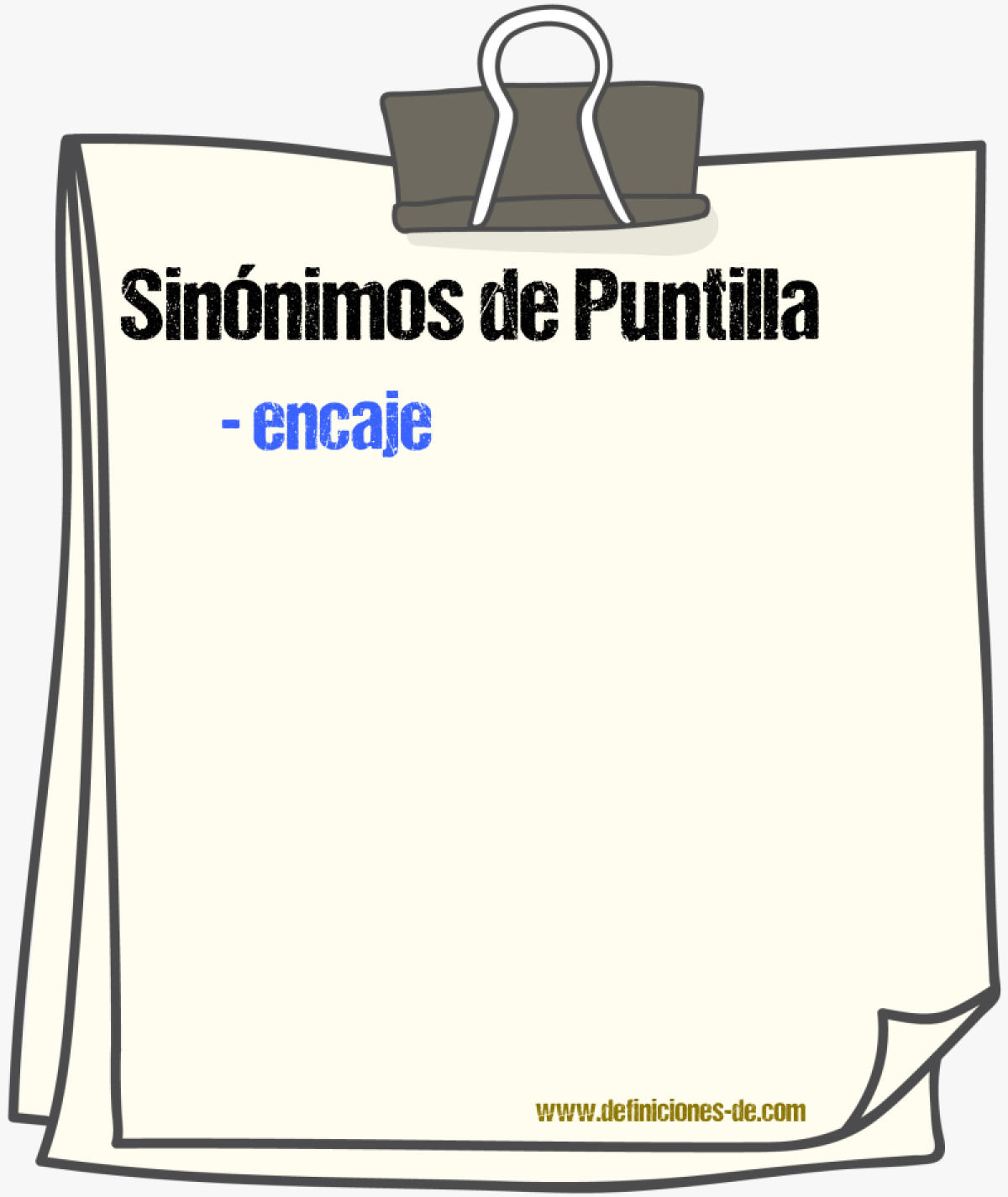 Sinnimos de puntilla