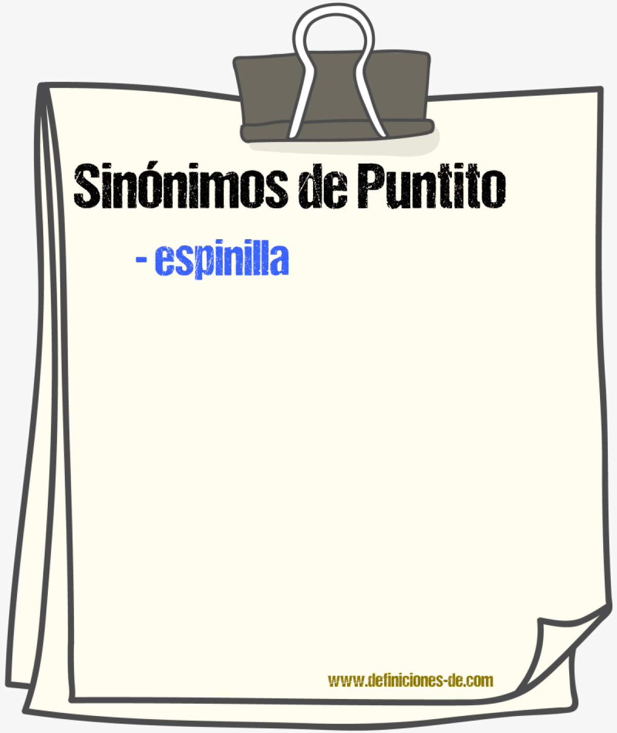 Sinnimos de puntito