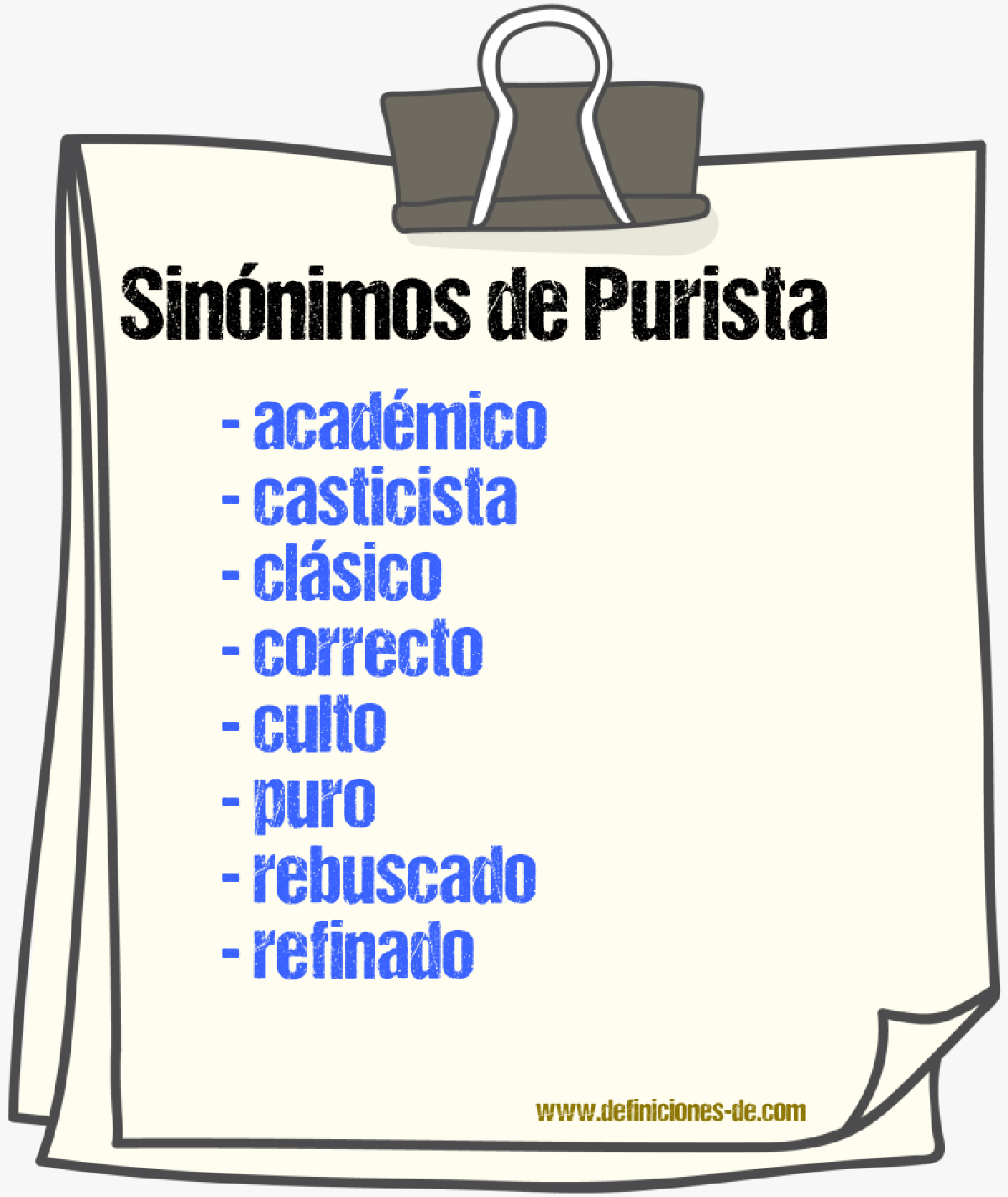 Sinnimos de purista