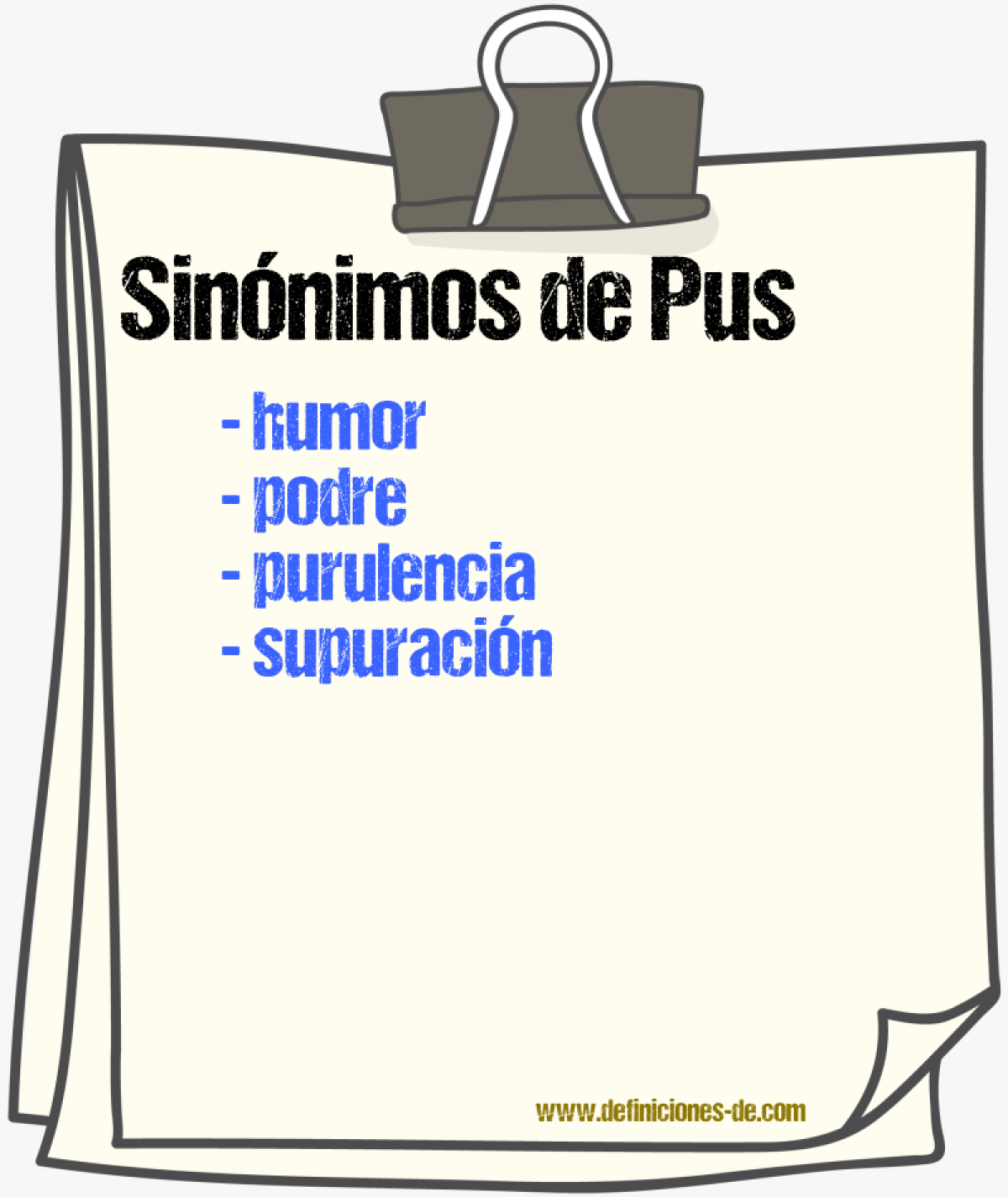 Sinnimos de pus