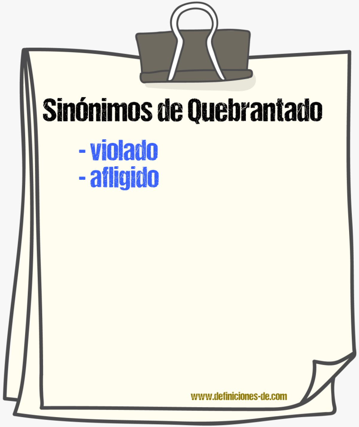 Sinnimos de quebrantado