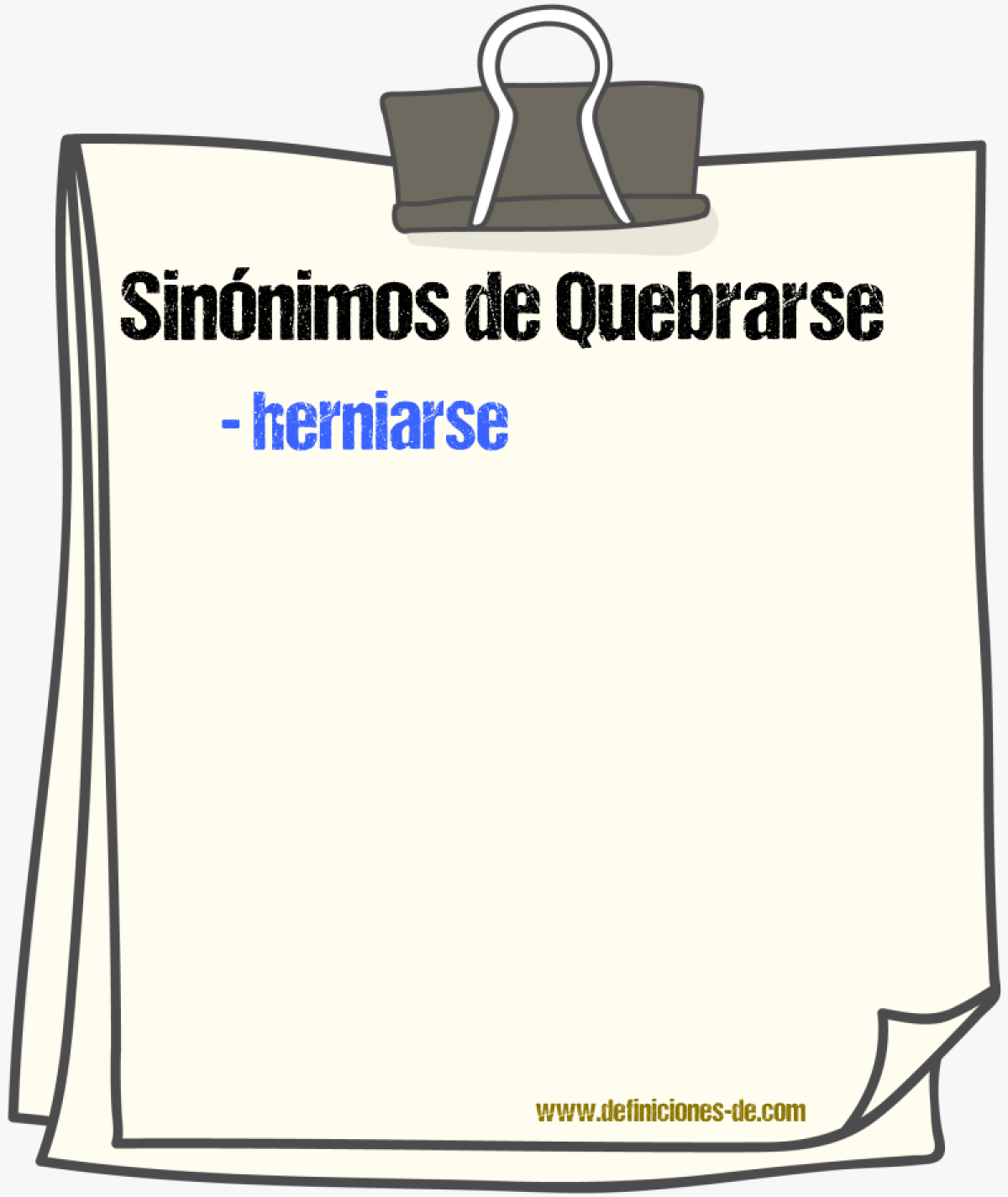 Sinnimos de quebrarse