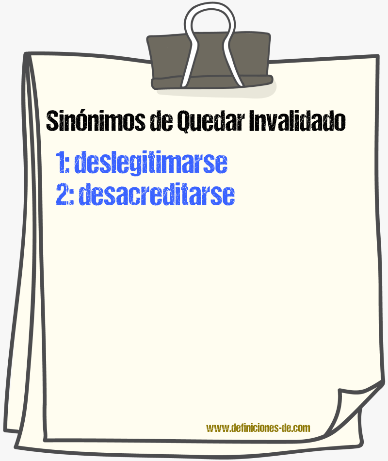 Sinónimos de quedar invalidado
