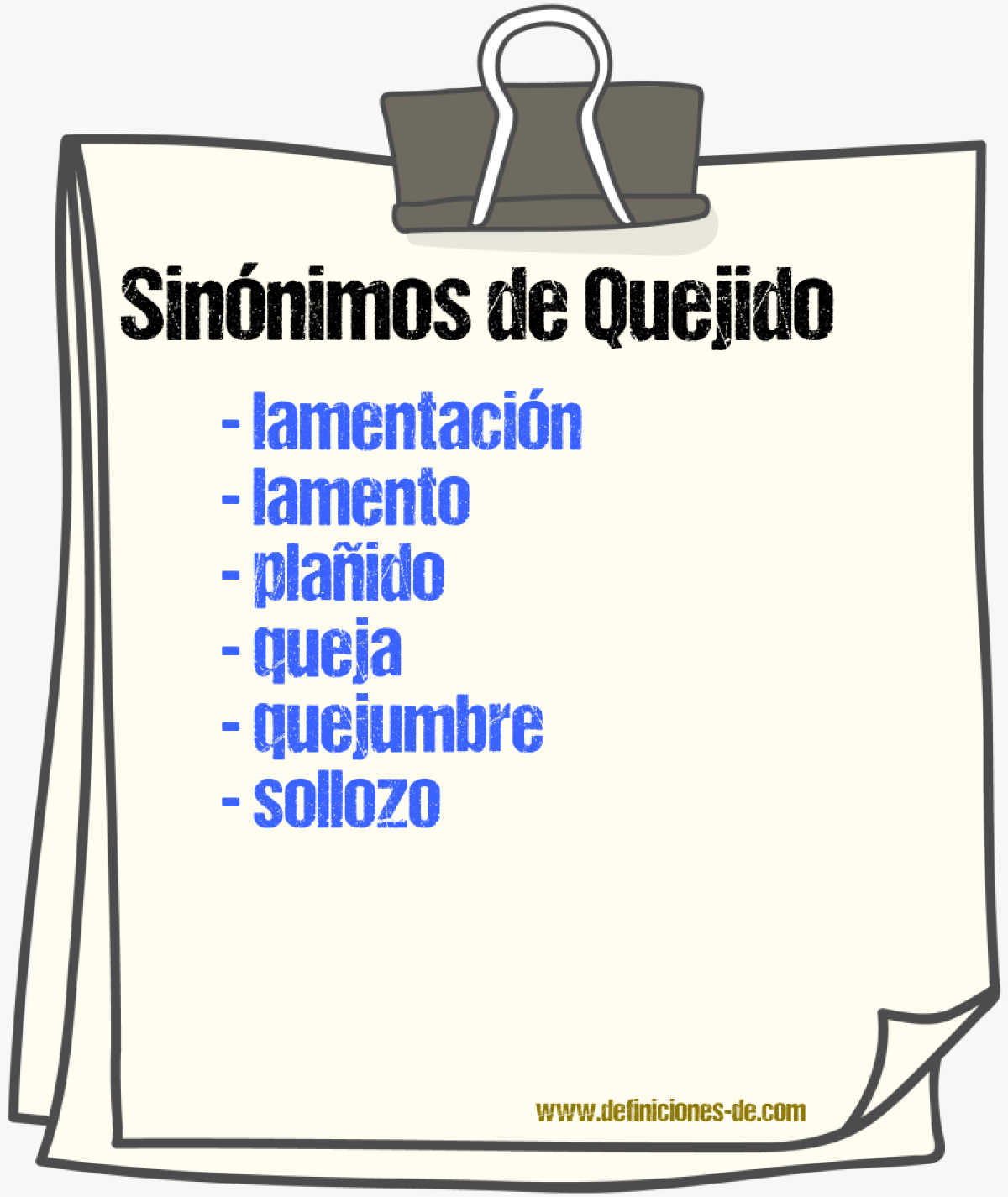 Sinnimos de quejido