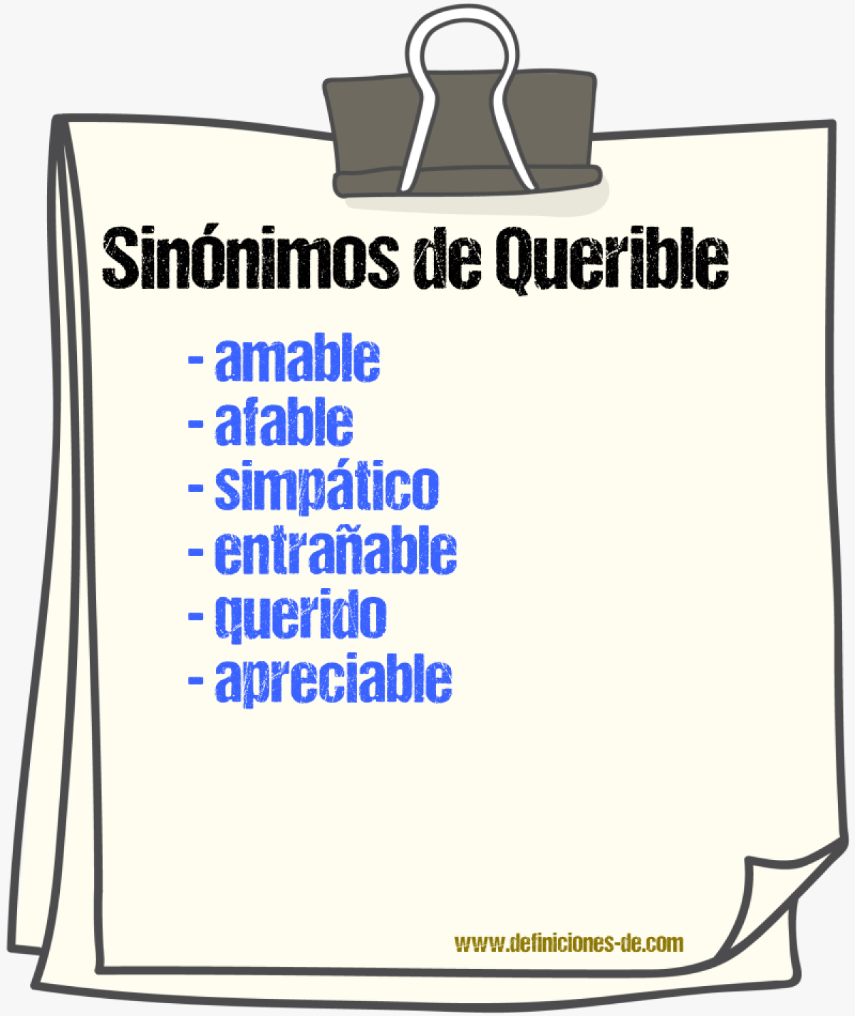 Sinónimos de querible