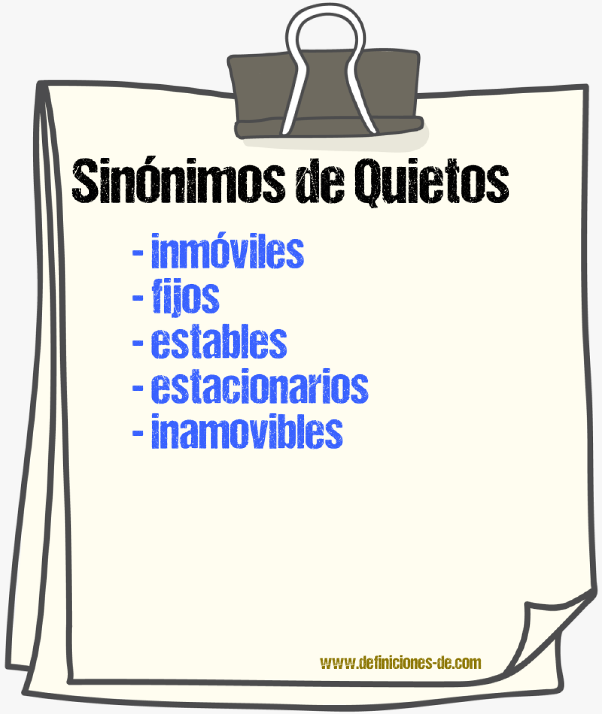 Sinónimos de quietos