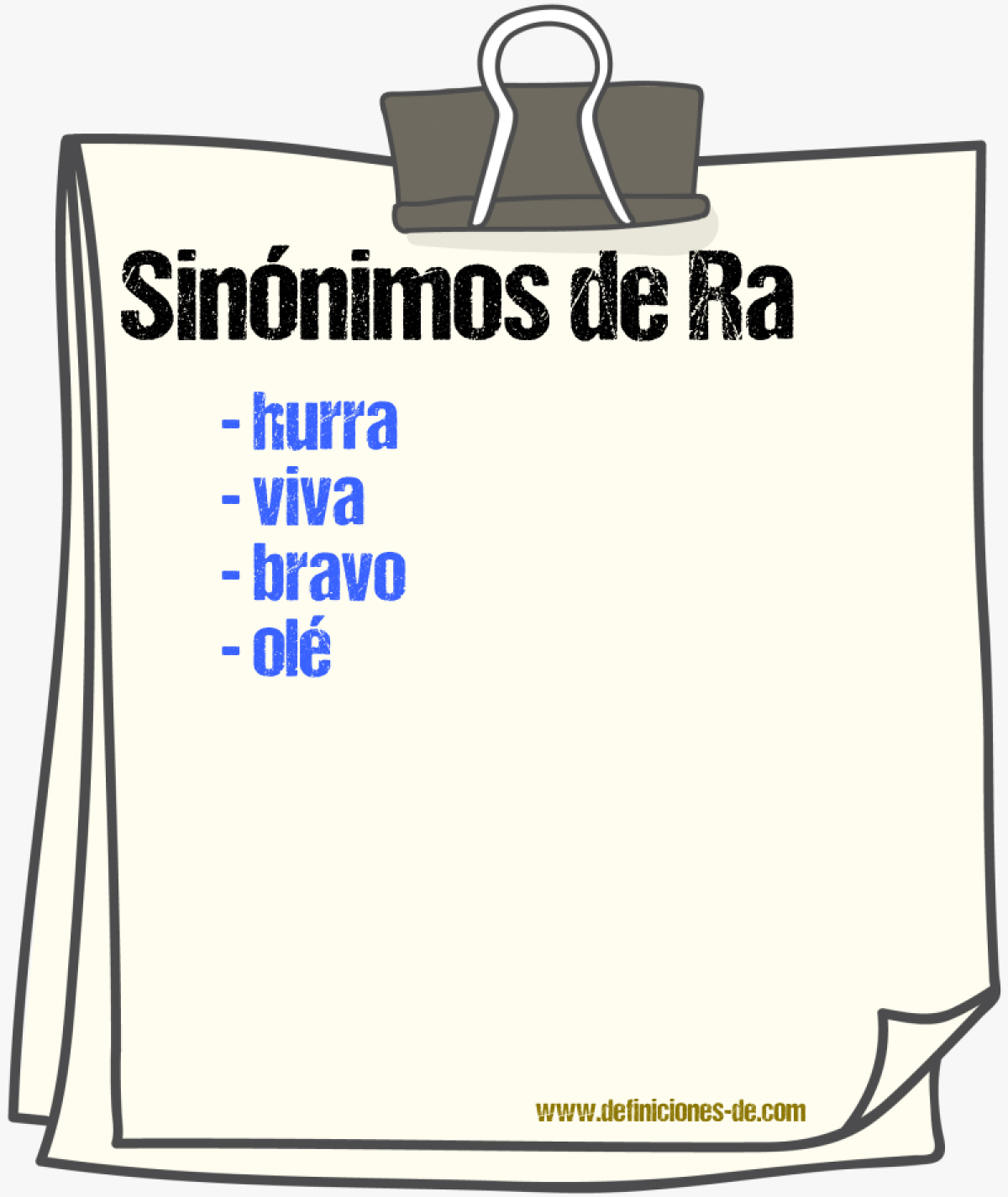 Sinónimos de ra