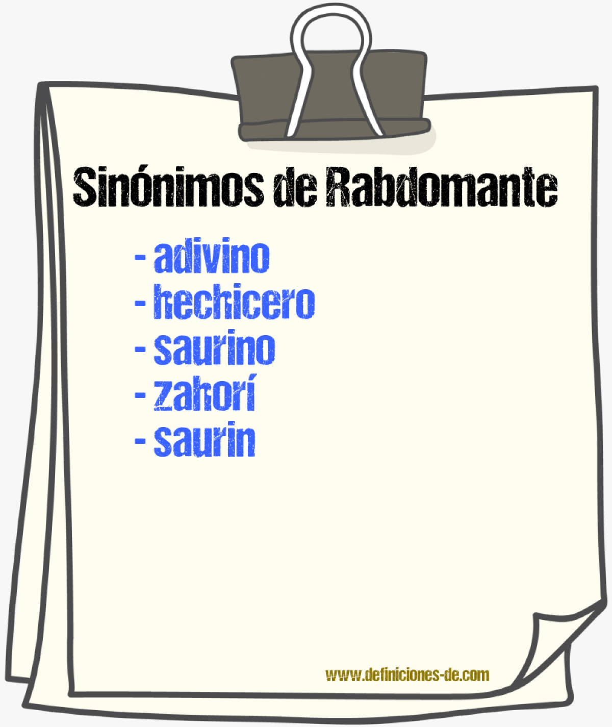 Sinnimos de rabdomante