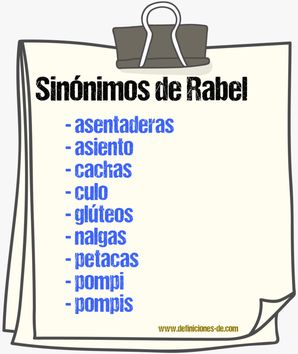 Sinnimos de rabel