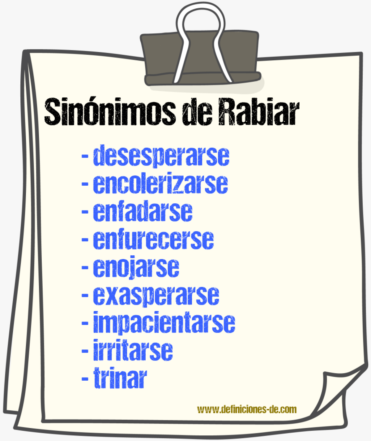 Sinnimos de rabiar