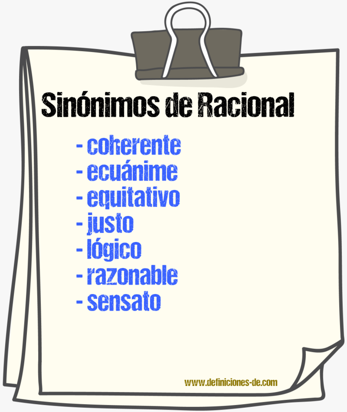 Sinnimos de racional