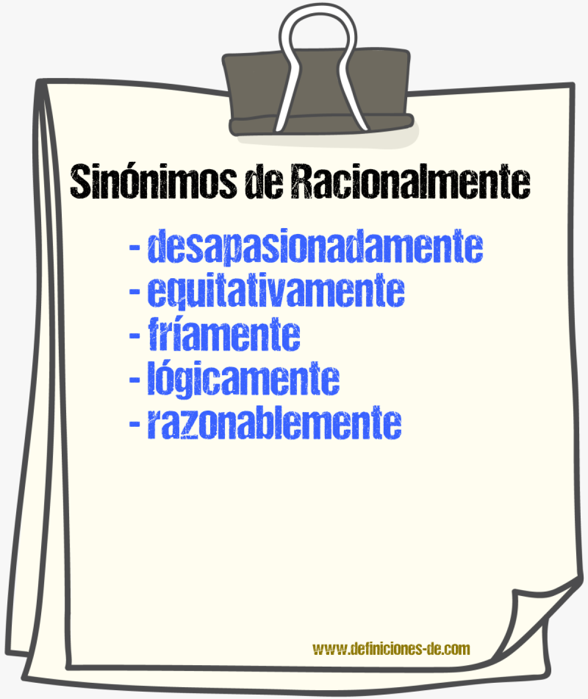 Sinnimos de racionalmente