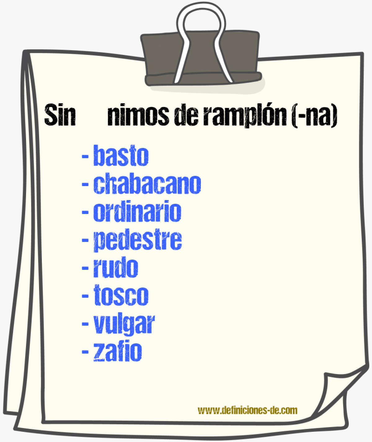 Sinnimos de rampln