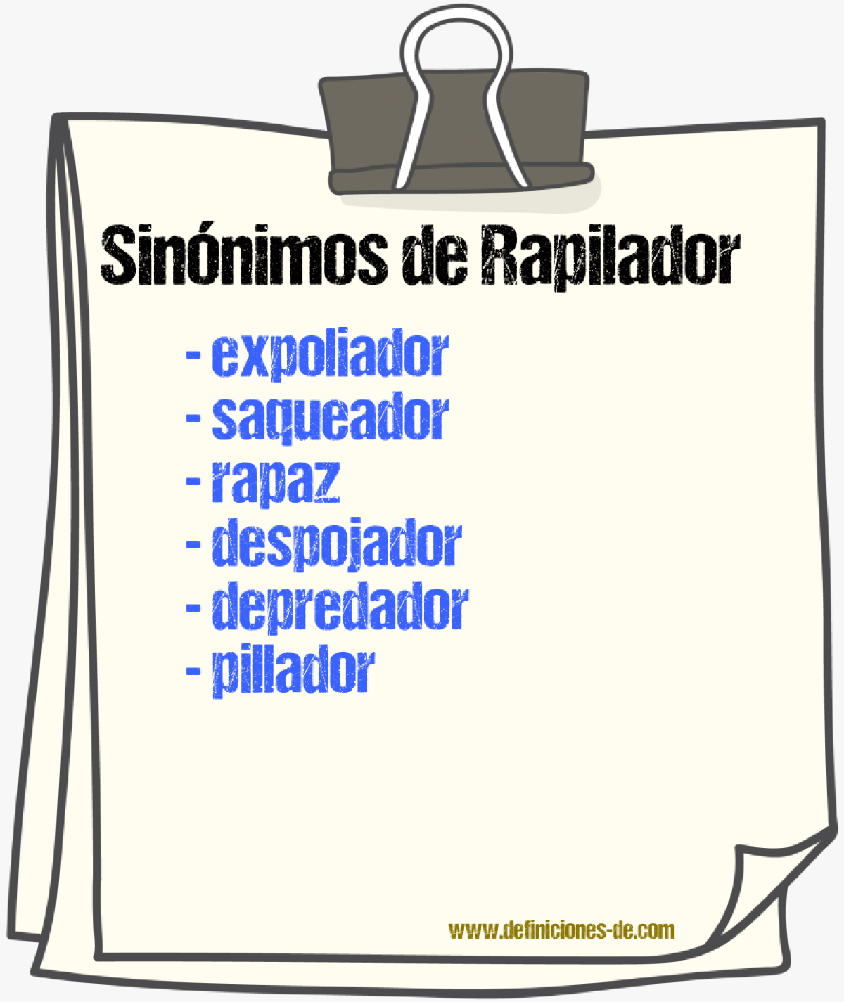 Sinónimos de rapilador