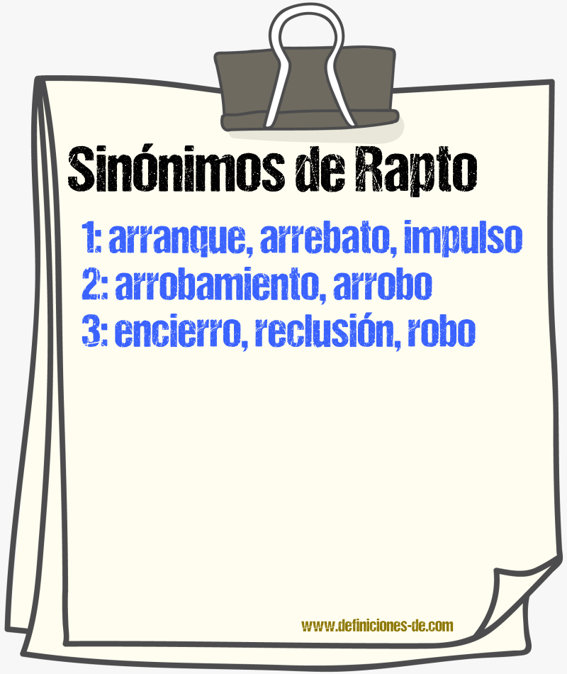 Sinnimos de rapto