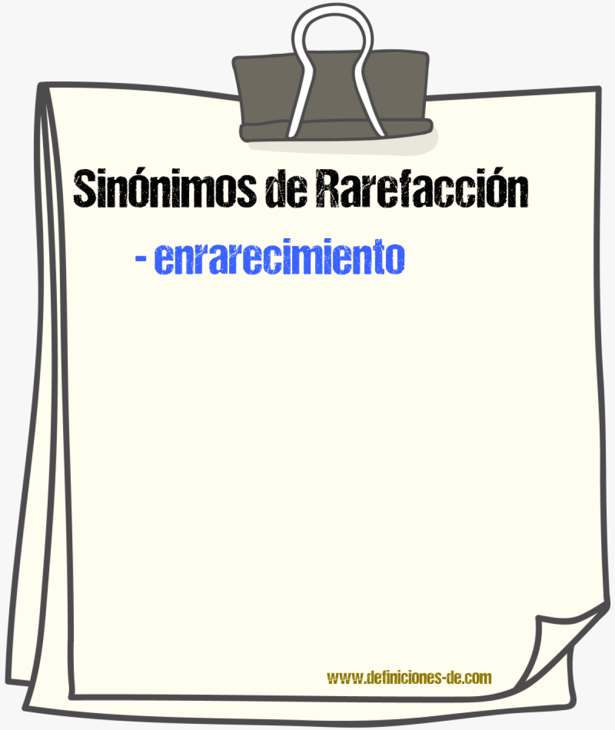 Sinnimos de rarefaccin