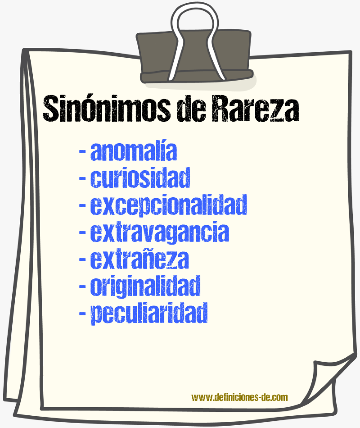 Sinnimos de rareza