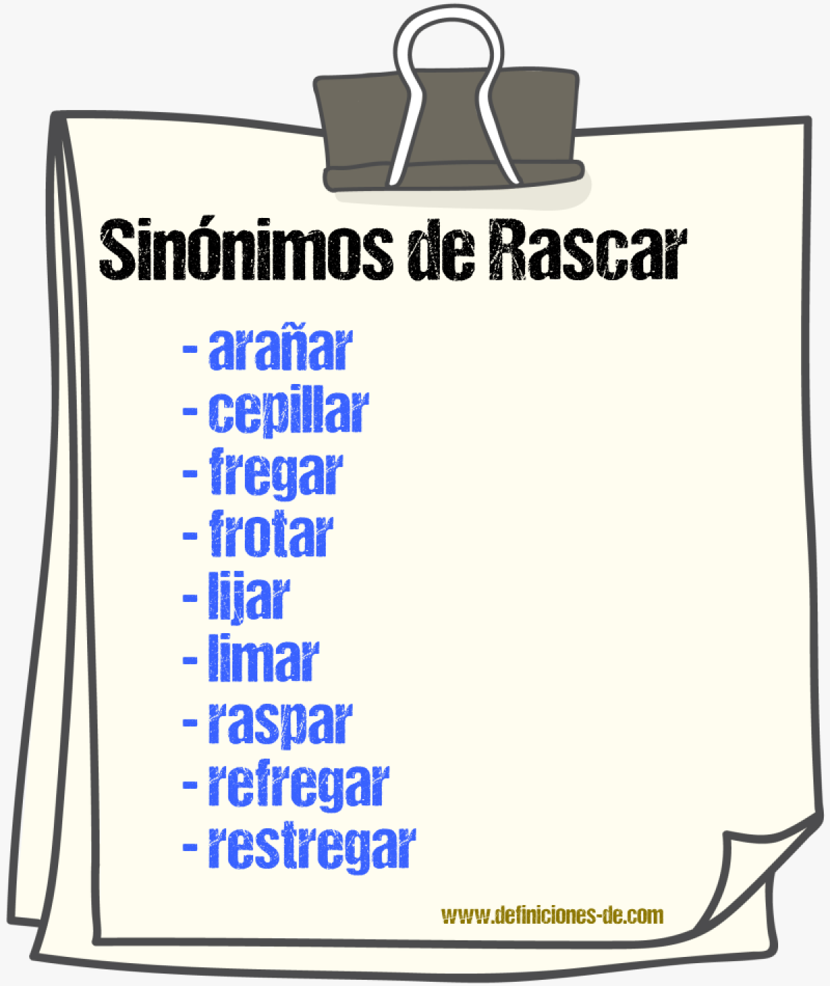 Sinnimos de rascar