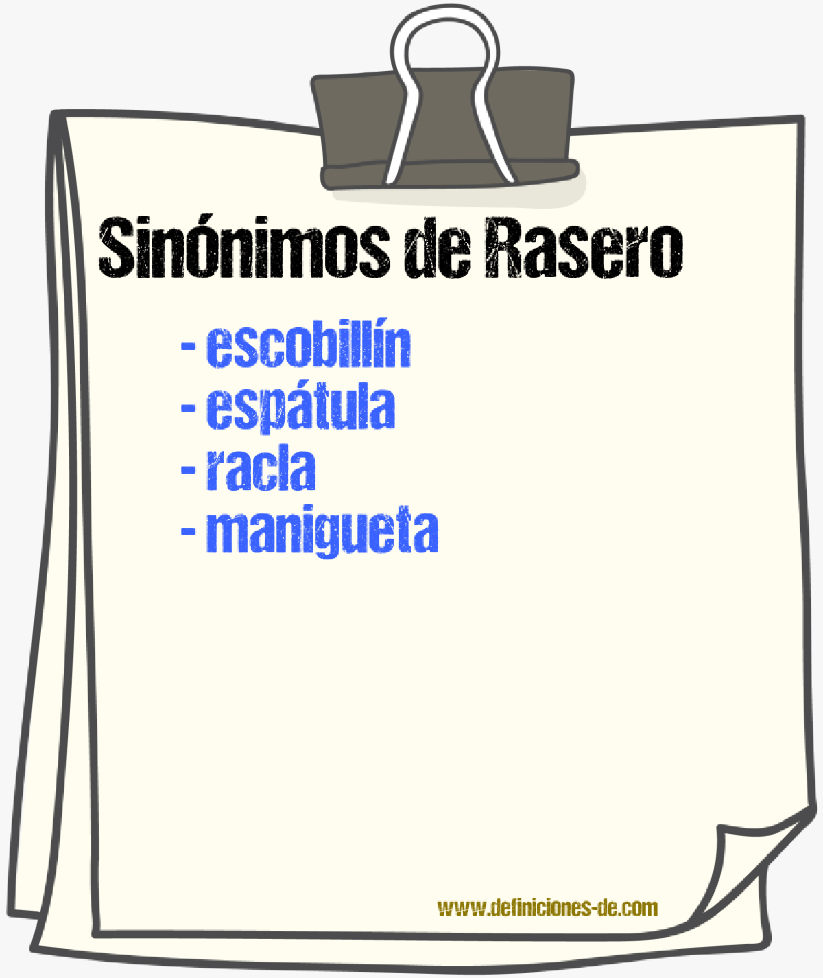 Sinnimos de rasero