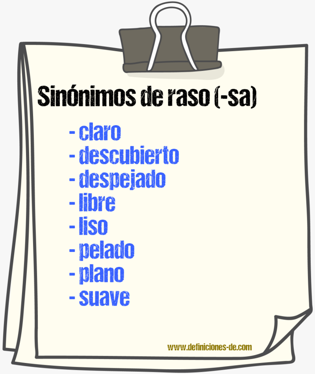 Sinnimos de raso