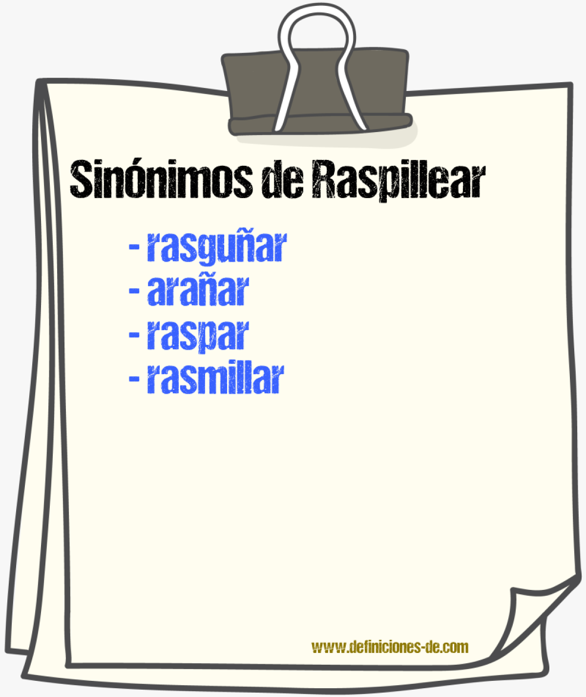 Sinnimos de raspillear