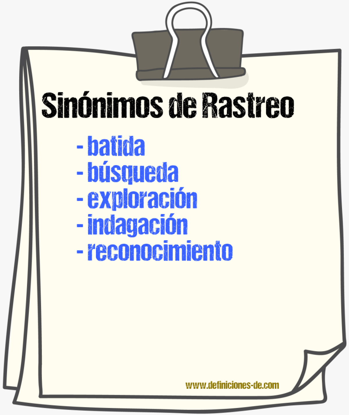 Sinnimos de rastreo