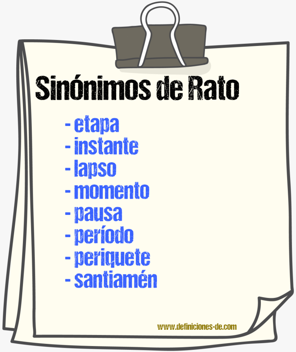 Sinnimos de rato