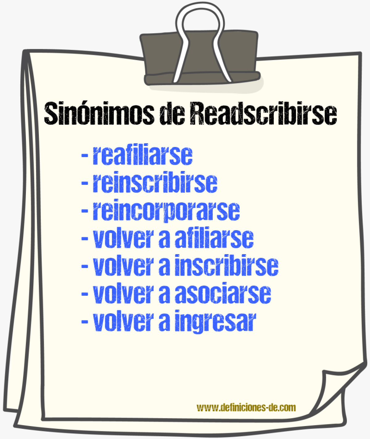 Sinónimos de readscribirse