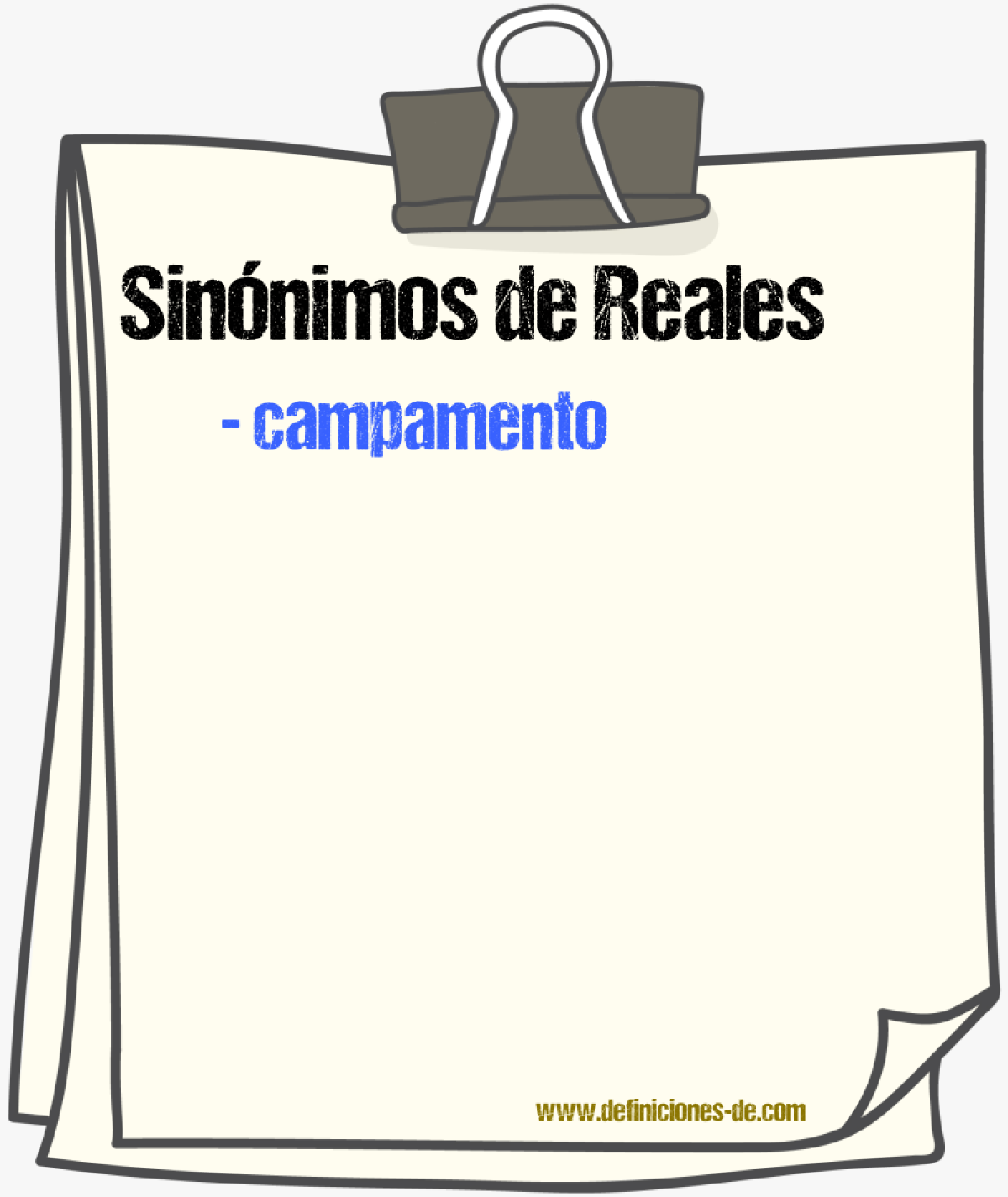 Sinnimos de reales